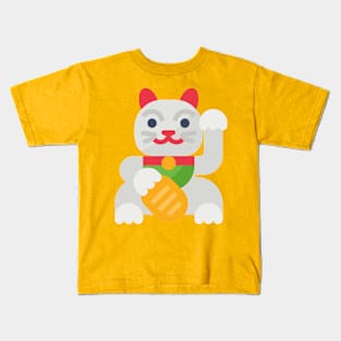 Lucky Cat for Money Kids T-Shirt